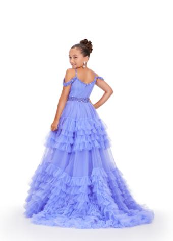 8261 Kids Tiered Tulle Ball Gown with Beaded Accents
