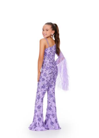 8268 Kids Fully Beaded Jumpsuit with Bell Sleeve