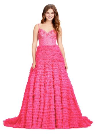 11427 Ball Gown with Fully Beaded Bodice and Layered Tulle Skirt