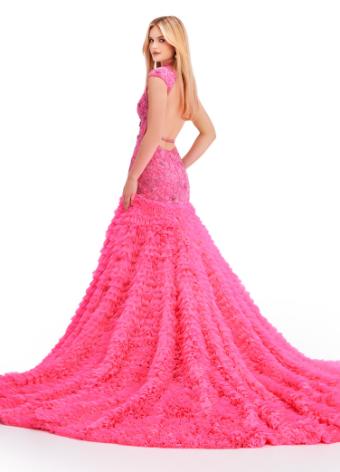 11428 Fully Beaded Mermaid Gown with Tiered Ruffle Skirt