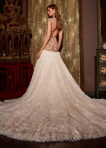 11428 Fully Beaded Mermaid Gown with Tiered Ruffle Skirt