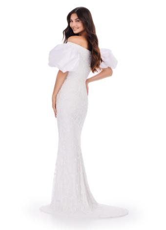 11432 Fully Beaded Gown with Off Shoulder Puff Sleeves