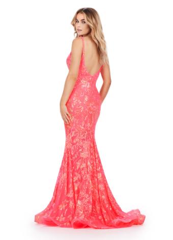 11444 Spaghetti Strap Sequin Gown with Low Back