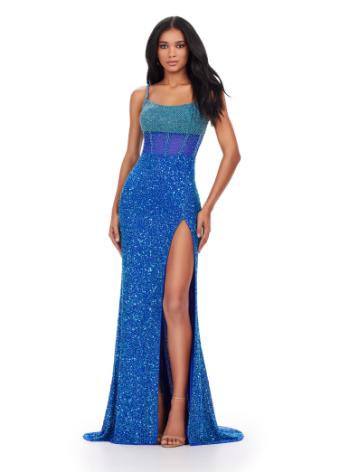 11448 Fully Beaded Gown with Corset Bustier