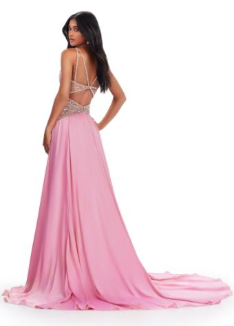 11455 Halter Charmeuse Gown with Fully Beaded Top