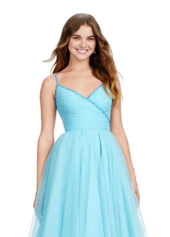 11461 Spaghetti Strap Tulle Ball Gown with Beaded Details