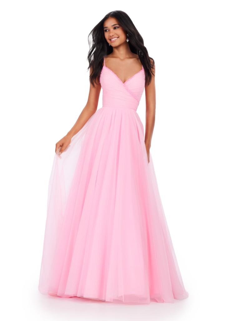 Accordion Pleated Tulle Ball Gown, Liylah