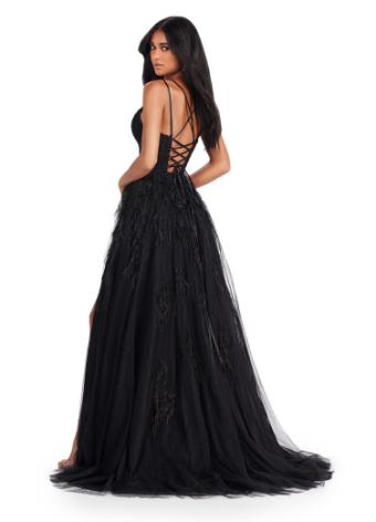 11480 Tulle Ball Gown with Lace Up Back