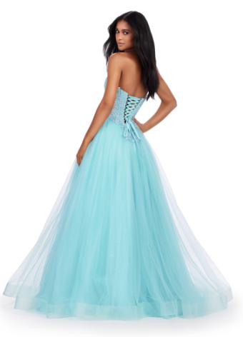 11518 Glitter Tulle Ball Gown with Lace Up Back