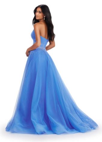 11597 Strapless Glitter Tulle Ball Gown with Beaded Belt