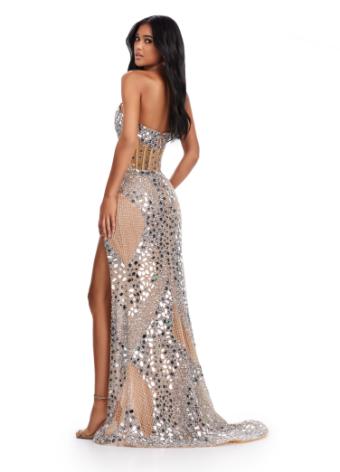 11599 Strapless Mirror Dress with Left Leg Slit