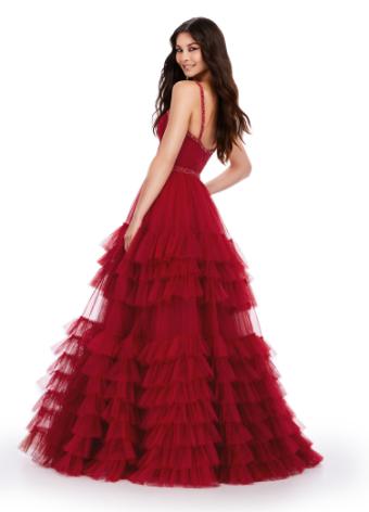 11603 Spaghetti Strap Tiered Tulle Gown with Corset Bustier