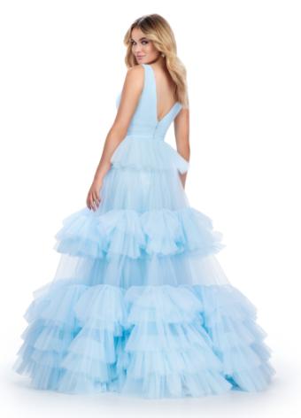 11620 V-Neck Tiered Tulle Ball Gown