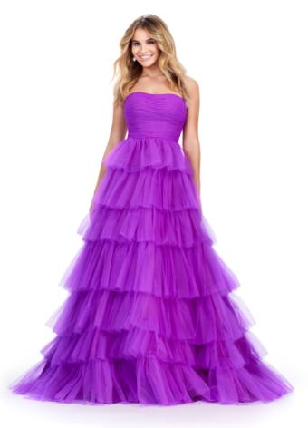 11621 Strapless Tiered Tulle Ball Gown