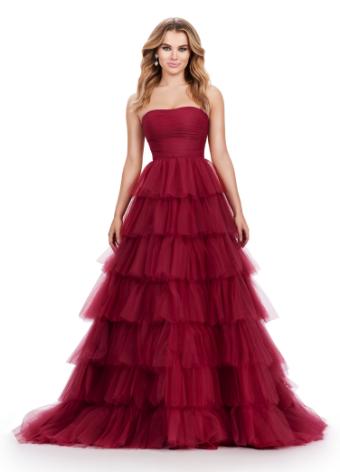 11621 Strapless Tiered Tulle Ball Gown