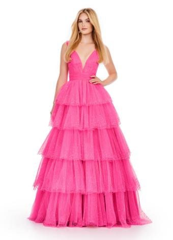 11672 Tiered Tulle Ball Gown with Press On Stones