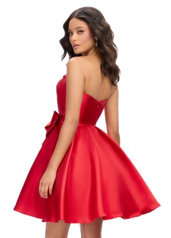 4783 Mikado Cocktail Dress with Sweetheart Neckline and Bow