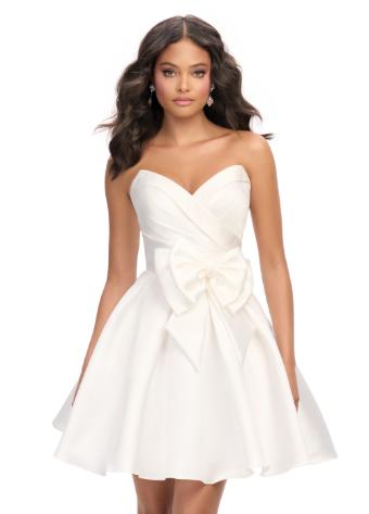 4783 Mikado Cocktail Dress with Sweetheart Neckline and Bow