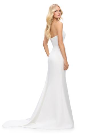 11700 Strapless Satin Gown with Side Skirt