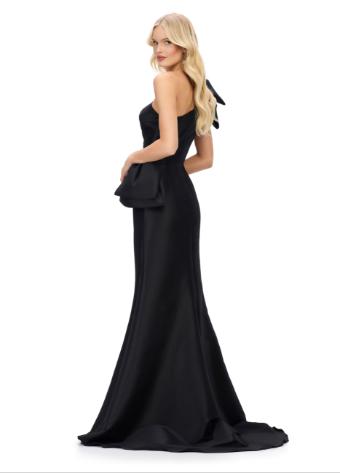 11722 One Shoulder Taffeta Gown with Ruffle Detail