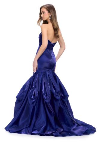 11733 Strapless Shiny Organza Gown