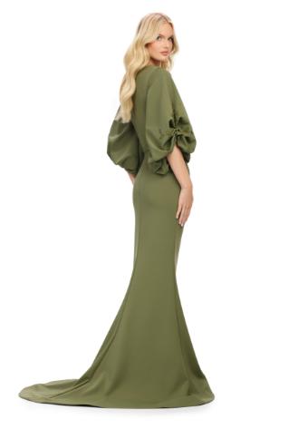 11740 Long Sleeve Scuba Gown with Balloon Sleeves