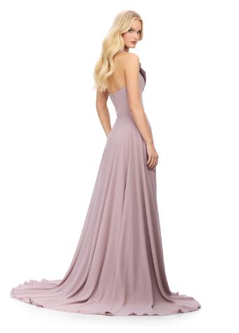 11753 Halter Chiffon Gown with Left Leg Slit and Open Back