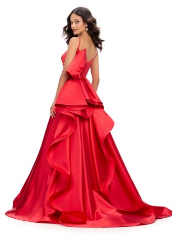 11769 Satin Ball Gown with Sweetheart Neckline and Oversized Bow