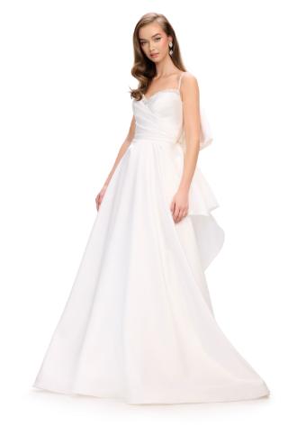 11769 Satin Ball Gown with Sweetheart Neckline and Oversized Bow