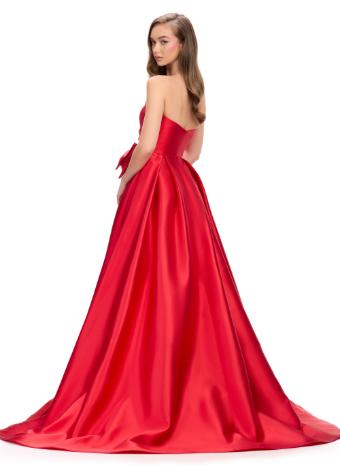 11770 Strapless Mikado Ball Gown with Oversized Bow and A-Line Skirt