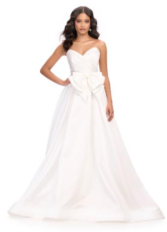 11770 Strapless Mikado Ball Gown with Oversized Bow and A-Line Skirt