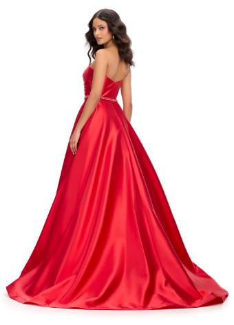 11773 Strapless Mikado Ball Gown with Beaded Belt and Sweetheart Neckline