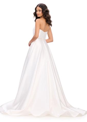 11773 Strapless Mikado Ball Gown with Beaded Belt and Sweetheart Neckline